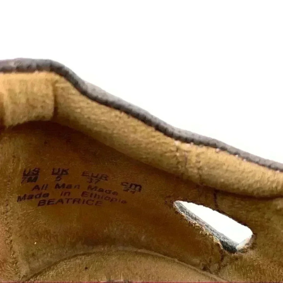 Natural soul flats sz  7 37 Beatrice brown leather - Picture 6 of 12